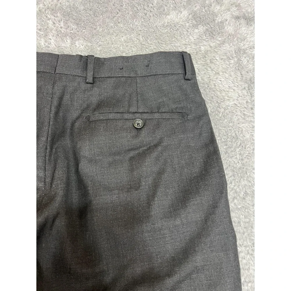 Banana Republic Pants Mens 33x30 (Tag 32x32) Gray 100% Wool Straight Dress